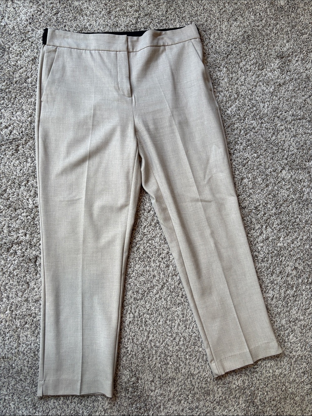 Zara Women's Tailored Trousers in Light Beige